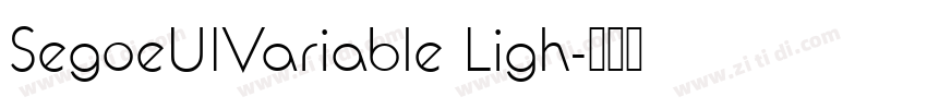 SegoeUIVariable Ligh字体转换